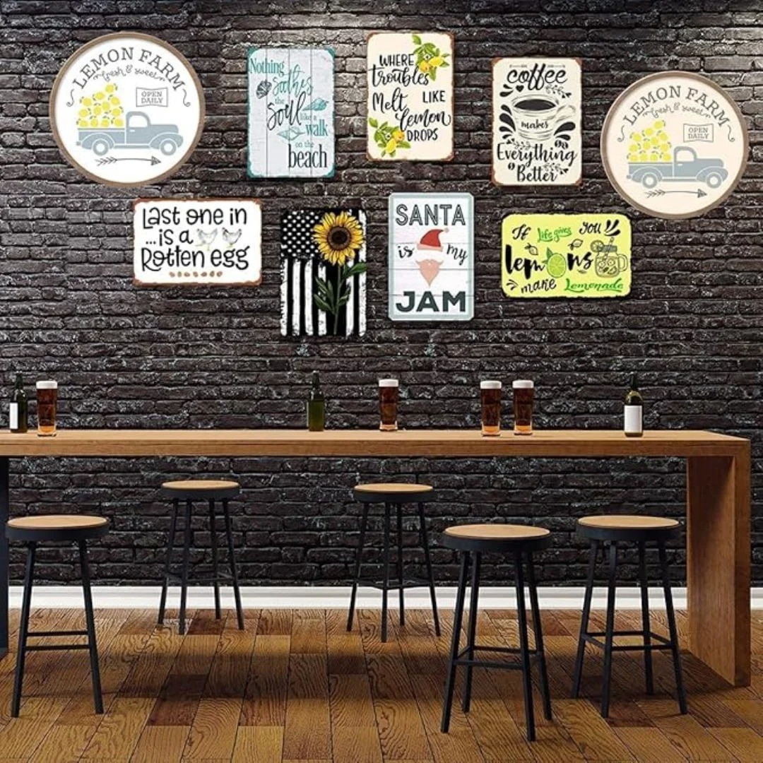 Placa de Metal para Bar no Por - Wine In Beer Name avaliação e preço